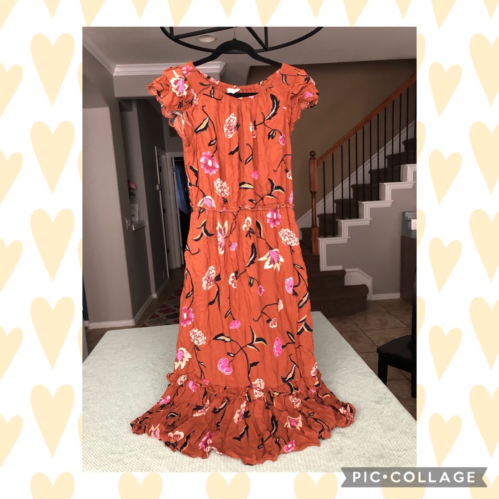 Fall Floral MIDI Dress